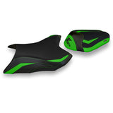 Funda de asiento Kawasaki Z800 2013-2016 Tappezzeria Italia TPZ en verde y negro