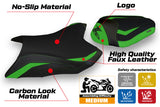 Funda de asiento Kawasaki Z800 2013-2016 Tappezzeria Italia TPZ en verde y negro