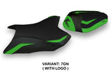 Funda de asiento Kawasaki Z800 2013-2016 Tappezzeria Italia TPZ en verde y negro