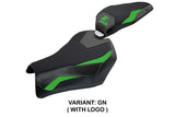 Funda de asiento Kawasaki Z900 2025 Tappezzeria Italia TPZ Verde Negro