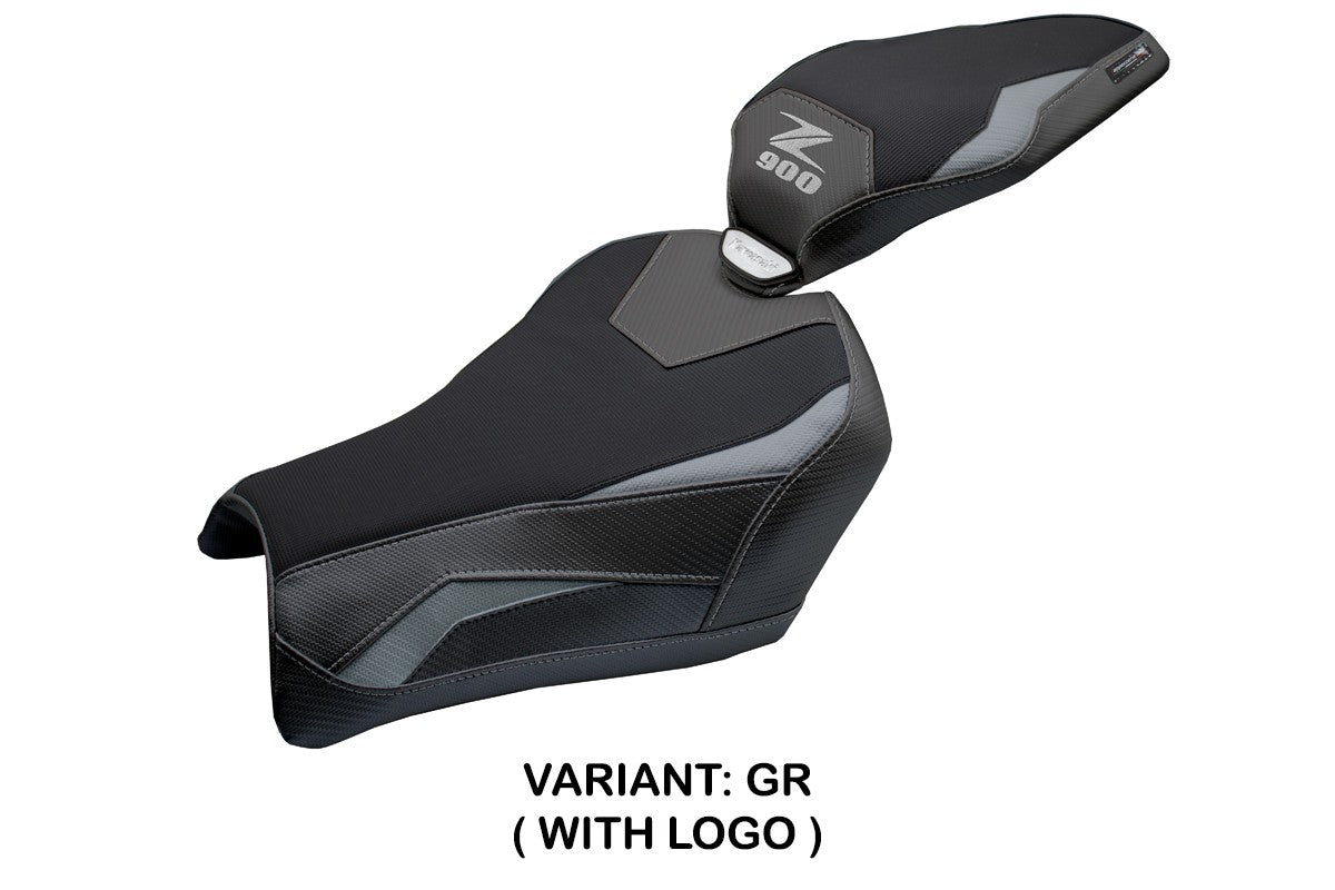 Funda de asiento Kawasaki Z900 2025 Tappezzeria Italia TPZ Gris Negro
