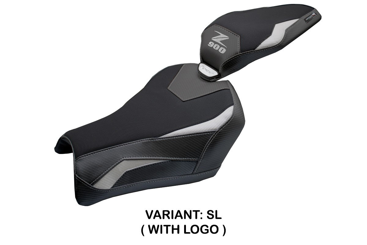 Funda de asiento Kawasaki Z900 2025 Tappezzeria Italia TPZ Plata Negro