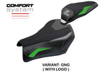 Funda de asiento Kawasaki Z900 2025 Tappezzeria Italia TPZ Comfort Verde Gris Negro
