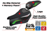 Funda de asiento Kawasaki Z900 2025 Tappezzeria Italia TPZ Comfort Verde Plata Negro