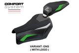 Funda de asiento Kawasaki Z900 2025 Tappezzeria Italia TPZ Comfort Verde Plata Negro