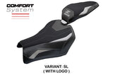 Funda de asiento Kawasaki Z900 2025 Tappezzeria Italia TPZ Comfort Plata Negro