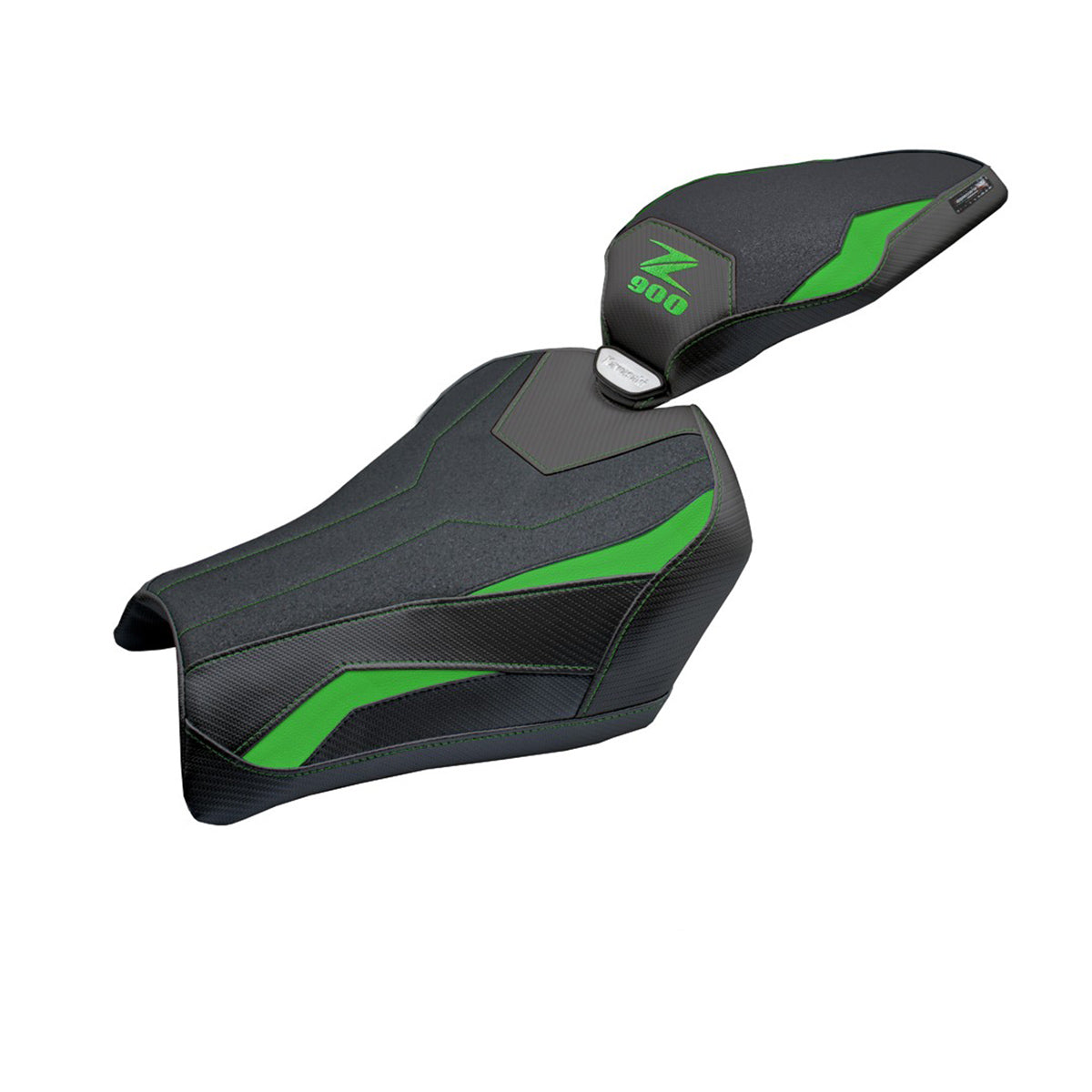 Funda de asiento Kawasaki Z900 2025 Tappezzeria Italia TPZ Ultragrip Verde Negro