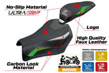 Funda de asiento Kawasaki Z900 2025 Tappezzeria Italia TPZ Ultragrip Verde Plata Negro