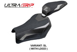 Funda de asiento Kawasaki Z900 2025 Tappezzeria Italia TPZ Ultragrip Plata Negro