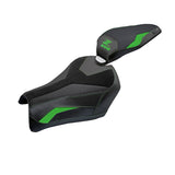 Funda de asiento Kawasaki Z900 2025 Tappezzeria Italia TPZ Velvet Ultragrip Verde Negro