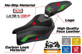Funda de asiento Kawasaki Z900 2025 Tappezzeria Italia TPZ Velvet Ultragrip Verde Negro