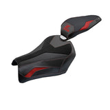 Funda de asiento Kawasaki Z900 2025 Tappezzeria Italia TPZ Velvet Ultragrip Rojo Negro