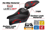 Funda de asiento Kawasaki Z900 2025 Tappezzeria Italia TPZ Velvet Ultragrip Rojo Negro