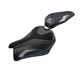 Funda de asiento Kawasaki Z900 2025 Tappezzeria Italia TPZ Velvet Ultragrip Plata Negro