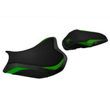 Funda de asiento Kawasaki Z900 2017-2024 Tappezzeria Italia TPZ en verde y negro