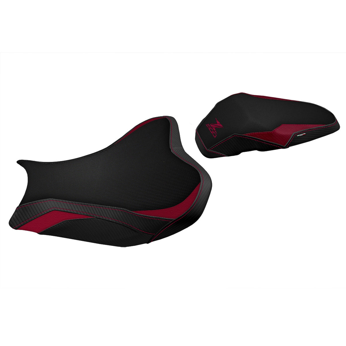 Funda de asiento Kawasaki Z900 2017-2024 Tappezzeria Italia TPZ en negro burdeos