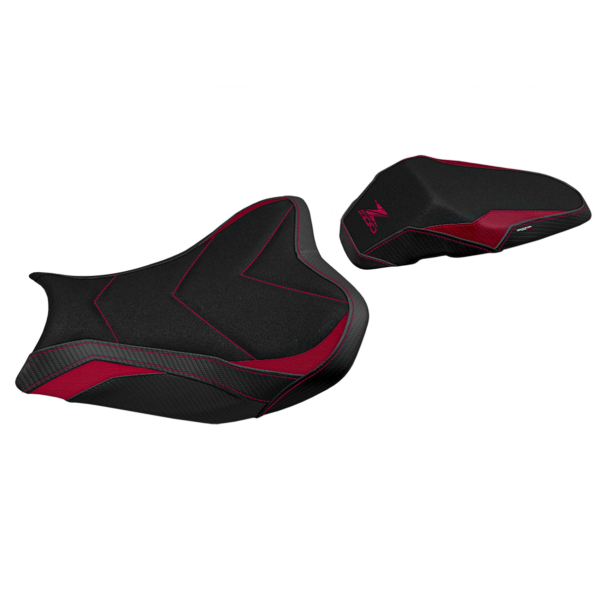 Funda de asiento Kawasaki Z900 2017-2024 Tappezzeria Italia TPZ Ultragrip en negro burdeos