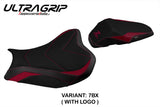 Funda de asiento Kawasaki Z900 2017-2024 Tappezzeria Italia TPZ Ultragrip en negro burdeos