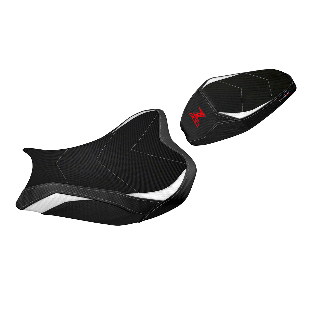 Kawasaki Z900 2017-2024 Seat Cover Tappezzeria Italia TPZ Comfort in White Red and Black