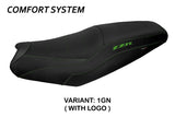 Kawasaki ZX14R ZZR 1400 2006-2023 Seat Cover Tappezzeria Italia TPZ Comfort Green Black
