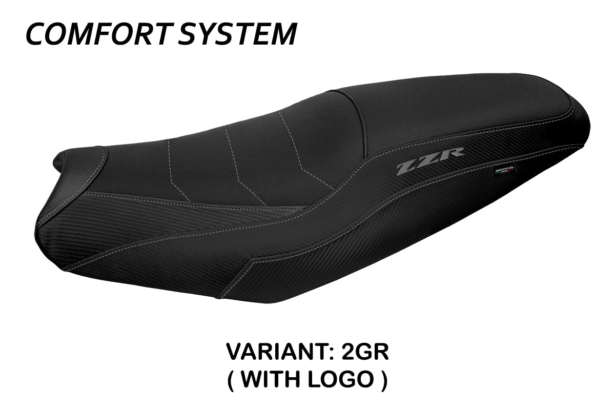 Kawasaki ZX14R ZZR 1400 2006-2023 Seat Cover Tappezzeria Italia TPZ Comfort Grey Black