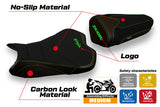 Funda de asiento Kawasaki Ninja ZX10R 2008-2010 Tappezzeria Italia TPZ Ultragrip en negro