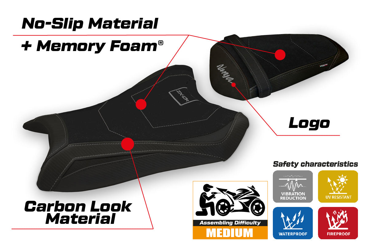 Kawasaki Ninja ZX10R 2011-2015 Seat Cover Tappezzeria Italia TPZ Comfort in Black