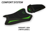 Funda de asiento Kawasaki Ninja ZX10R 2011-2015 Tappezzeria Italia TPZ Comfort en verde