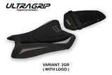 Funda de asiento Kawasaki Ninja ZX10R 2011-2015 Tappezzeria Italia TPZ Ultragrip en gris