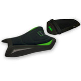 Kawasaki Ninja ZX10R 2011-2015 Seat Cover Tappezzeria Italia TPZ Ultragrip in Green and Grey