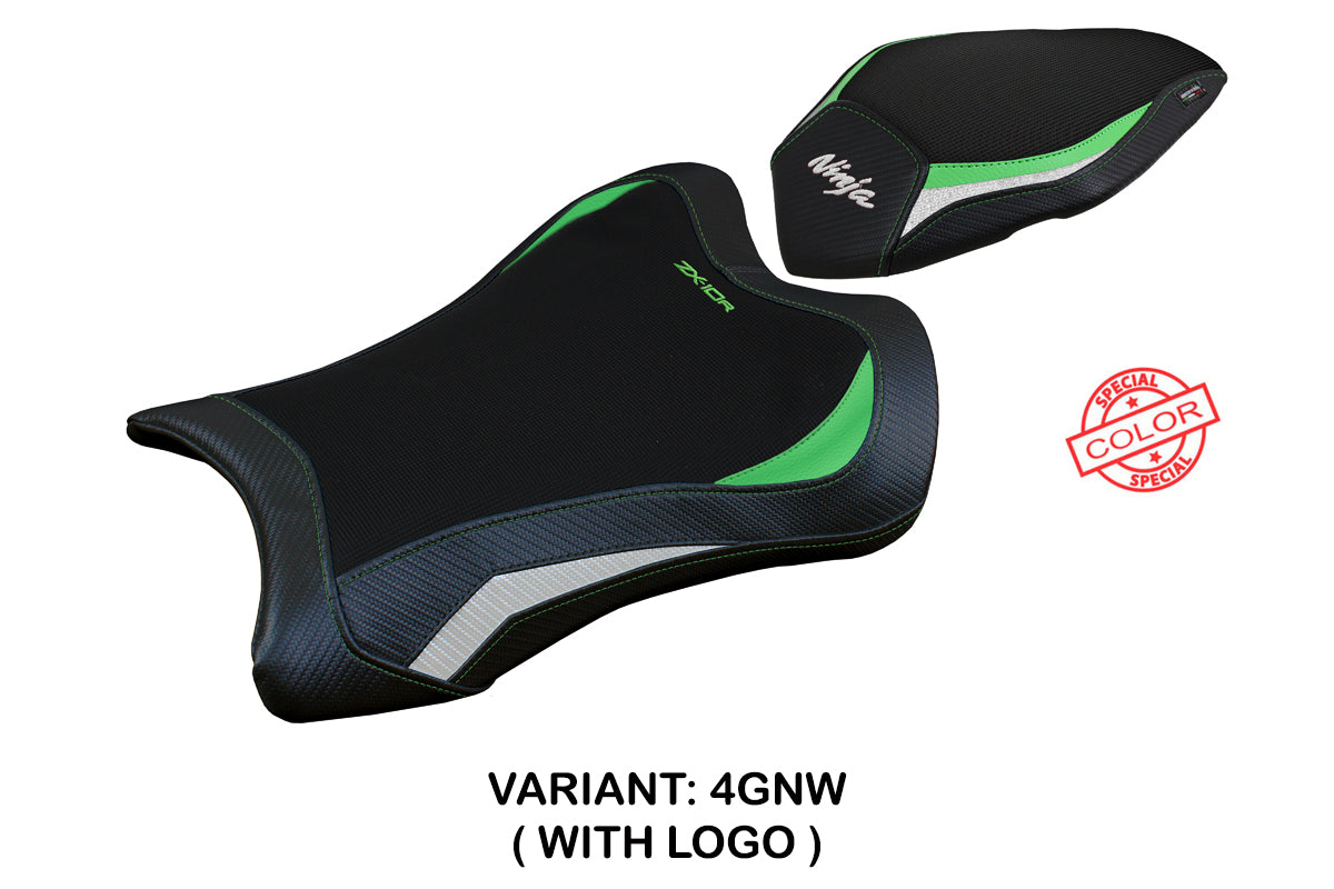 Kawasaki Ninja ZX10R 2021-2025 Seat Cover Tappezzeria Italia TPZ in Green, White and Black
