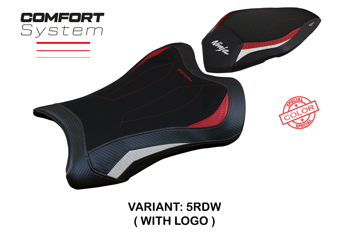 Kawasaki Ninja ZX10R 2021-2025 Seat Cover Tappezzeria Italia TPZ Comfort in Red and White