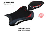 Kawasaki Ninja ZX10R 2021-2025 Seat Cover Tappezzeria Italia TPZ Comfort in Red and White
