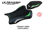 Kawasaki Ninja ZX10R 2021-2025 Seat Cover Tappezzeria Italia TPZ Ultragrip in Green and White