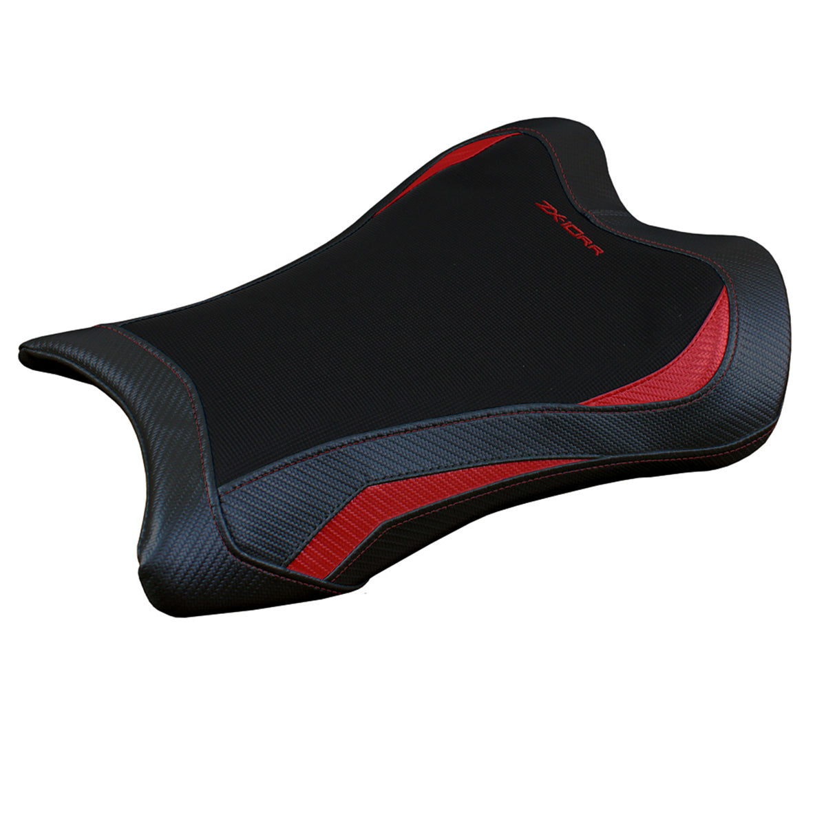 Funda de asiento Kawasaki Ninja ZX10RR 2021-2025 Tappezzeria Italia TPZ en rojo y negro
