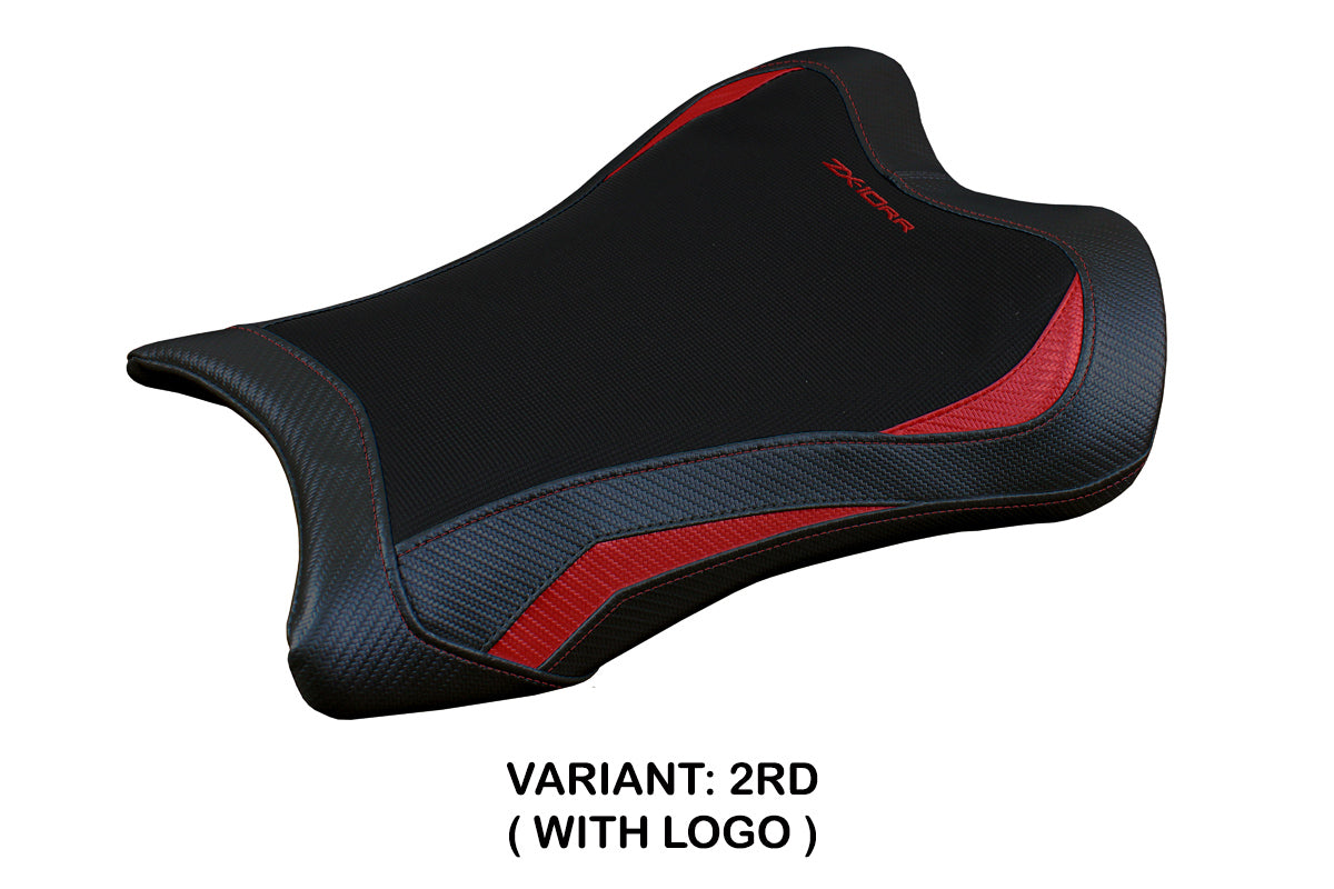 Funda de asiento Kawasaki Ninja ZX10RR 2021-2025 Tappezzeria Italia TPZ en rojo y negro