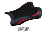 Funda de asiento Kawasaki Ninja ZX10RR 2021-2025 Tappezzeria Italia TPZ en rojo y negro