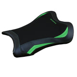 Funda de asiento Kawasaki Ninja ZX10RR 2021-2025 Tappezzeria Italia TPZ en verde y negro