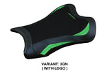 Funda de asiento Kawasaki Ninja ZX10RR 2021-2025 Tappezzeria Italia TPZ en verde y negro