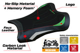 Kawasaki Ninja ZX10RR 2021-2025 Seat Cover Tappezzeria Italia TPZ Comfort in Green and White