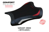 Funda de asiento Kawasaki Ninja ZX10RR 2021-2025 Tappezzeria Italia TPZ Comfort Rojo en Blanco