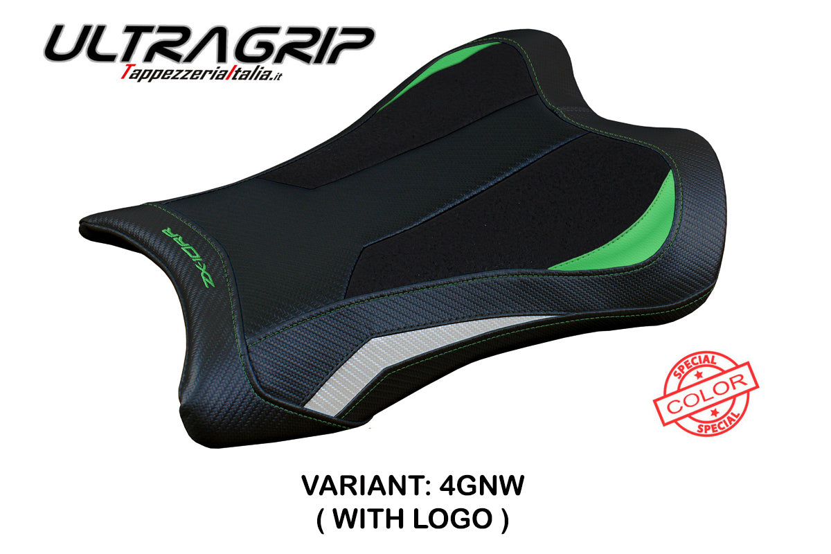 Kawasaki Ninja ZX10RR 2021-2025 Seat Cover Tappezzeria Italia TPZ Ultragrip in Green and White