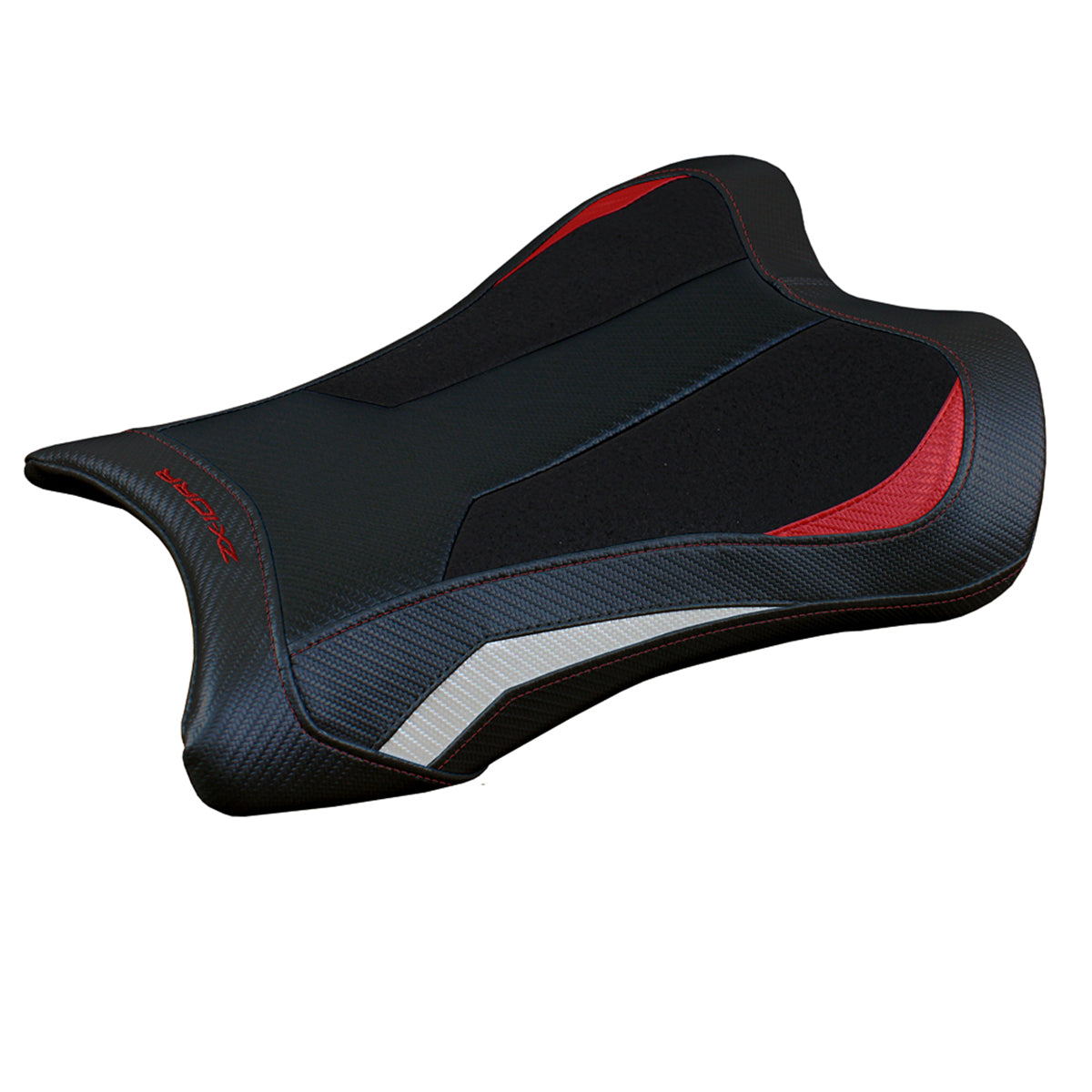 Kawasaki Ninja ZX10RR 2021-2025 Seat Cover Tappezzeria Italia TPZ Ultragrip in Red and White