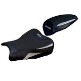 Funda de asiento Kawasaki ZX25R 2020-2025 Tappezzeria Italia TPZ en plata y negro