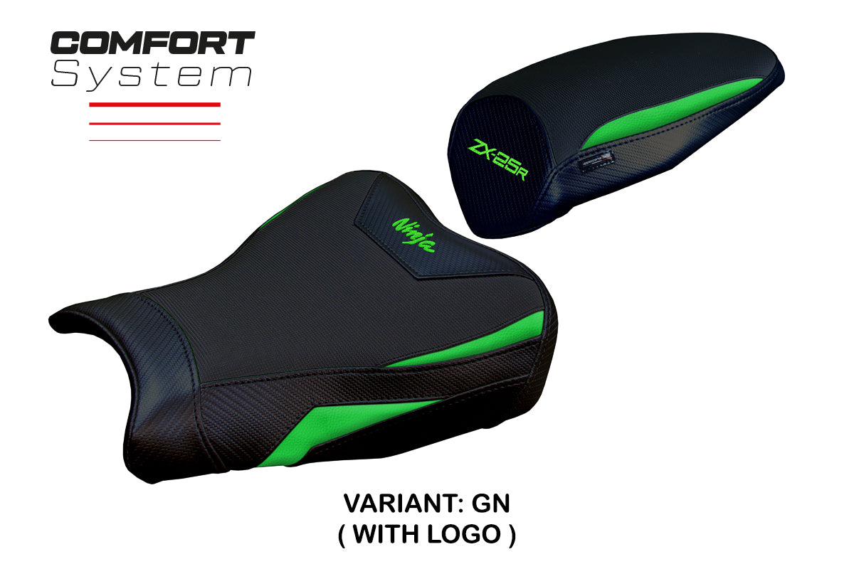 Funda de asiento Kawasaki ZX25R 2020-2025 Tappezzeria Italia TPZ Comfort en verde