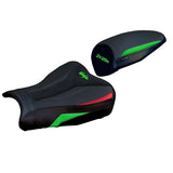 Funda de asiento Kawasaki ZX25R 2020-2025 Tappezzeria Italia TPZ Ultragrip en verde y rojo