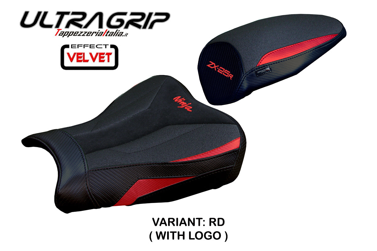 Funda de asiento Kawasaki ZX25R 2020-2025 Tappezzeria Italia TPZ Ultragrip en rojo