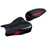Funda de asiento Kawasaki ZX25R 2020-2025 Tappezzeria Italia TPZ Ultragrip en rojo y plata