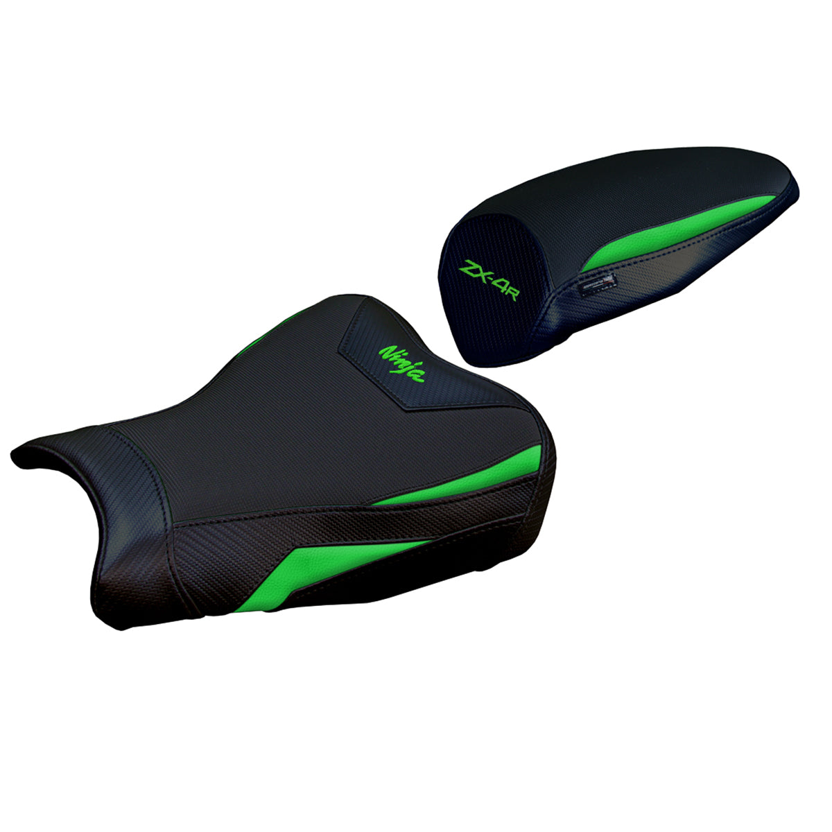 Funda de asiento Kawasaki ZX4R 2023-2025 Tappezzeria Italia TPZ en verde y negro
