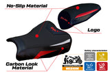 Funda de asiento Kawasaki ZX4R 2023-2025 Tappezzeria Italia TPZ en rojo, plata y negro